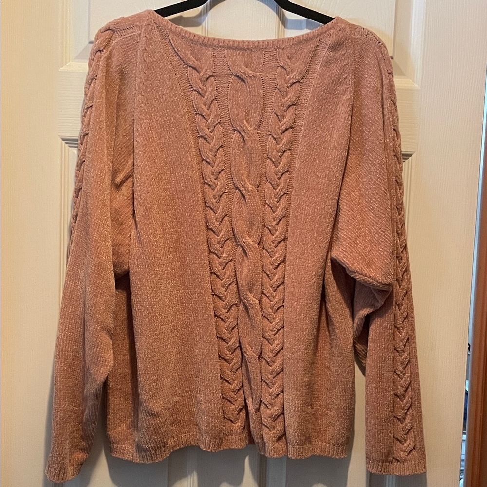 Chenault Cable Knit Sweater in Brown
